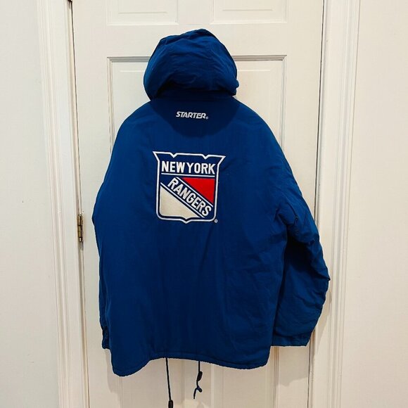 Vintage 90's Starter New York Rangers NHL Mens Jacket Large - Picture 1 of 16